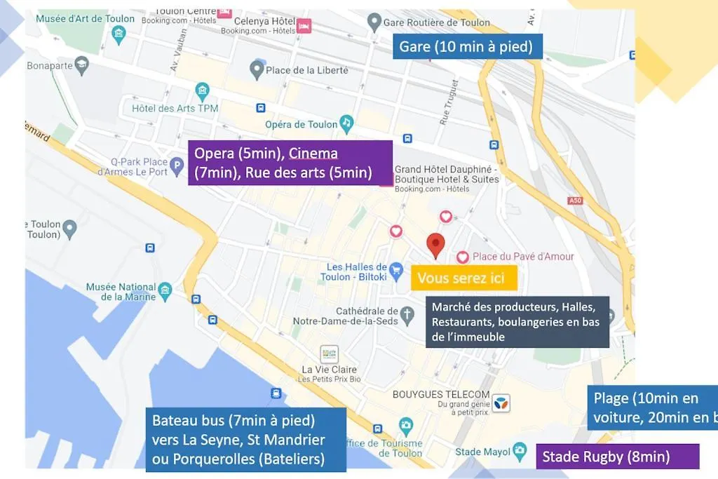 Spacious T2 Near The Halles And The Harbour Tolone 0*,  Francia